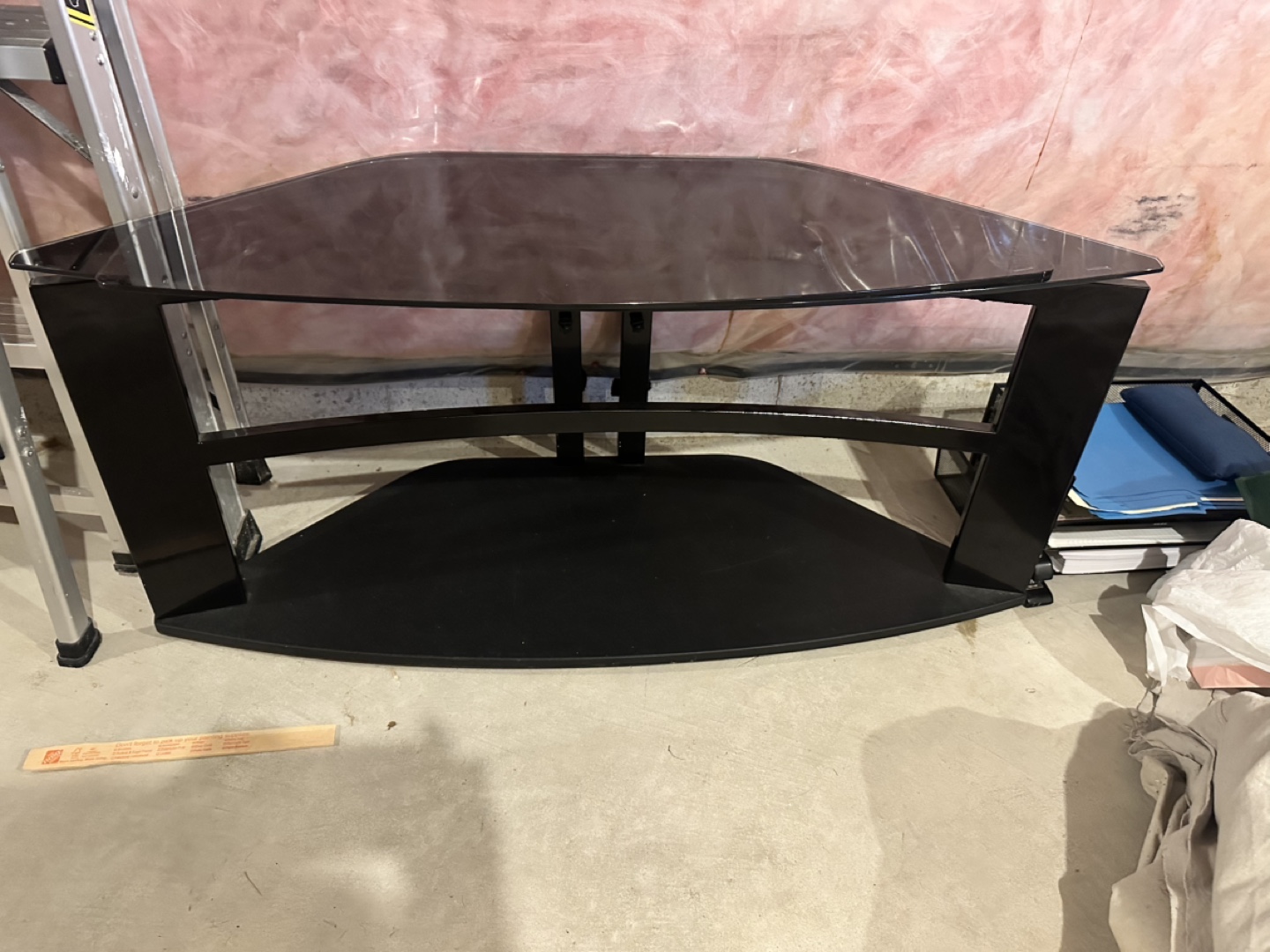 Black Glass TV Stand - photo 2