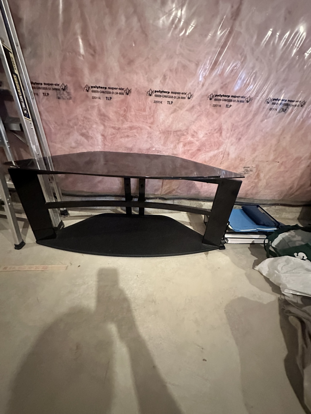 Black Glass TV Stand
