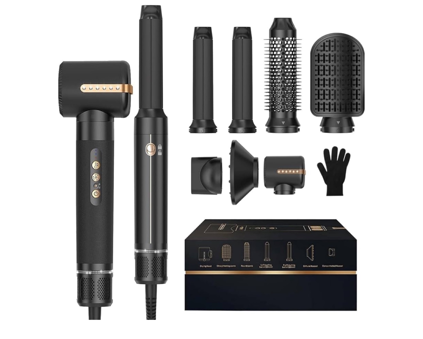 Hair Dryer and Styling Tool with Multiple Attachments