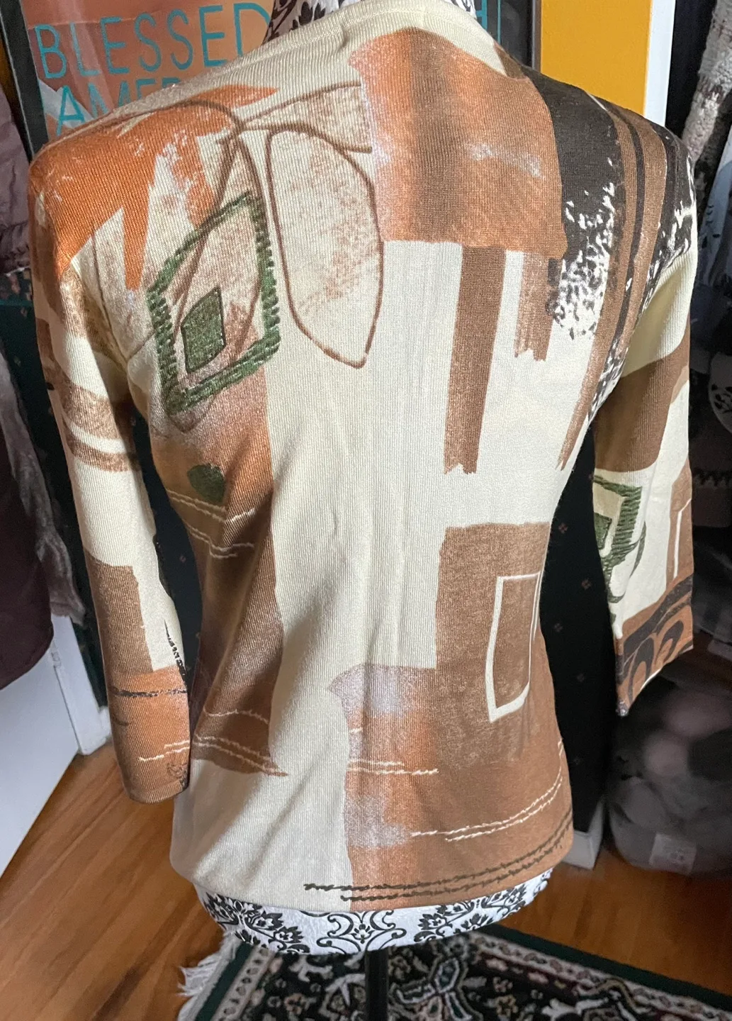 Chagall Women's Abstract Print Top - Size M/M image indicator(3)