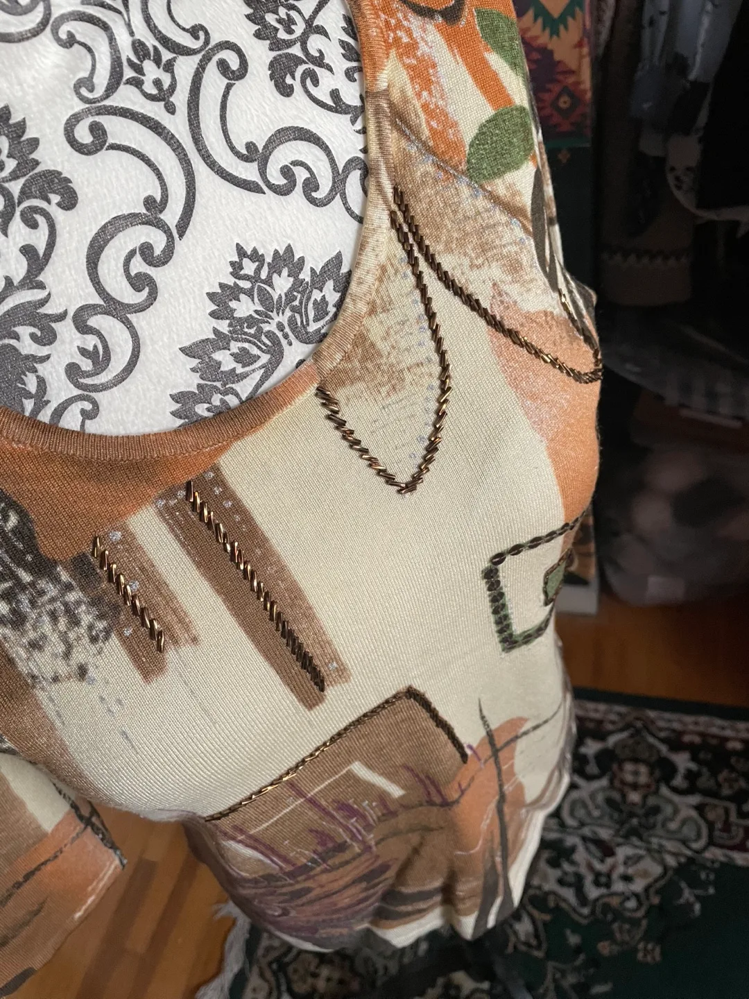 Chagall Women's Abstract Print Top - Size M/M image indicator(2)