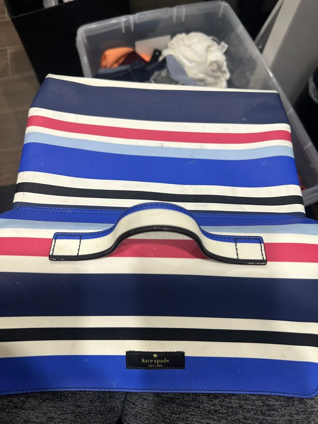 Kate Spade Striped Cosmetic Bag image indicator(3)