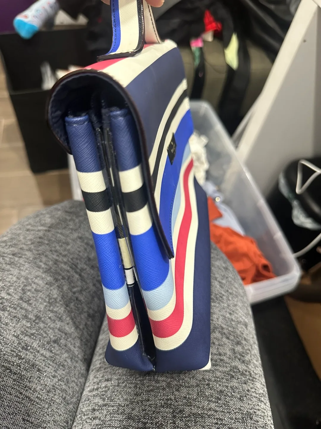 Kate Spade Striped Cosmetic Bag image indicator(2)