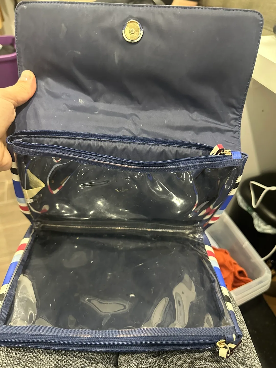 Kate Spade Striped Cosmetic Bag image indicator(5)