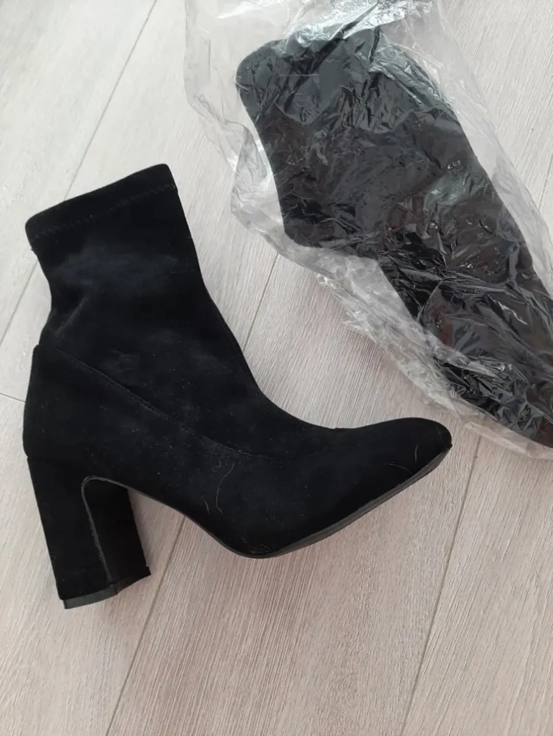 Like New Black Suede ankle boots image indicator(2)