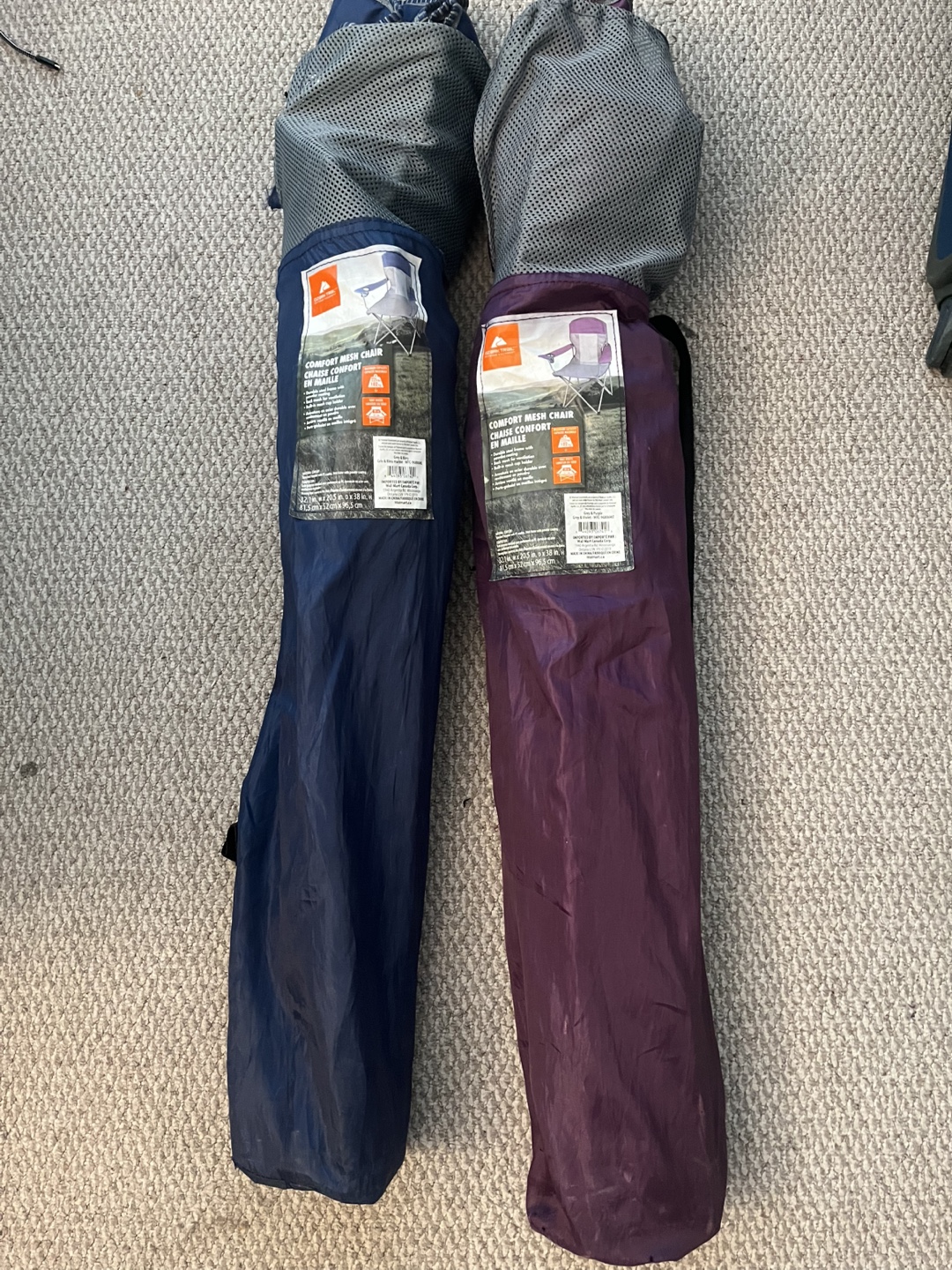 2x  Coleman Comfort Mesh Chairs