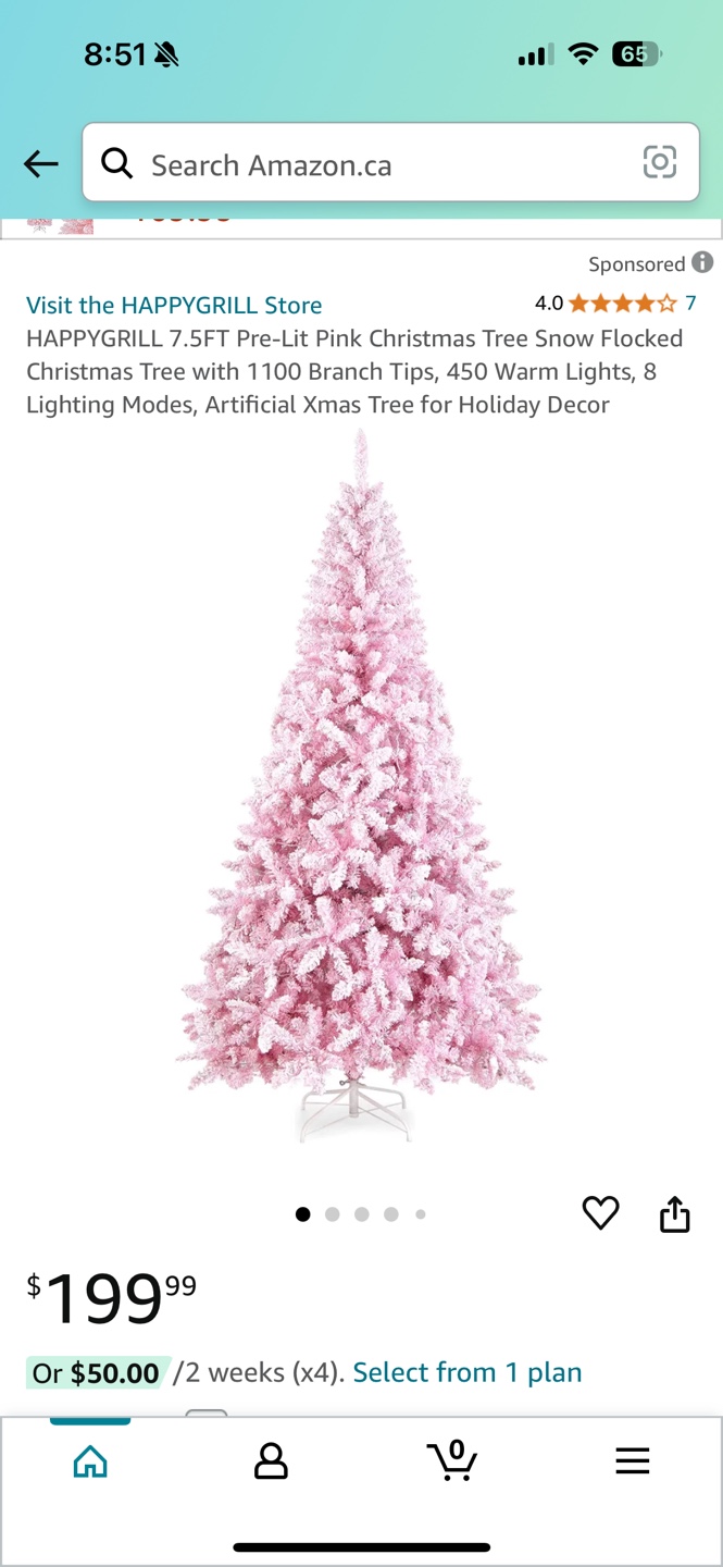 Pink Pre-Lit Christmas Tree