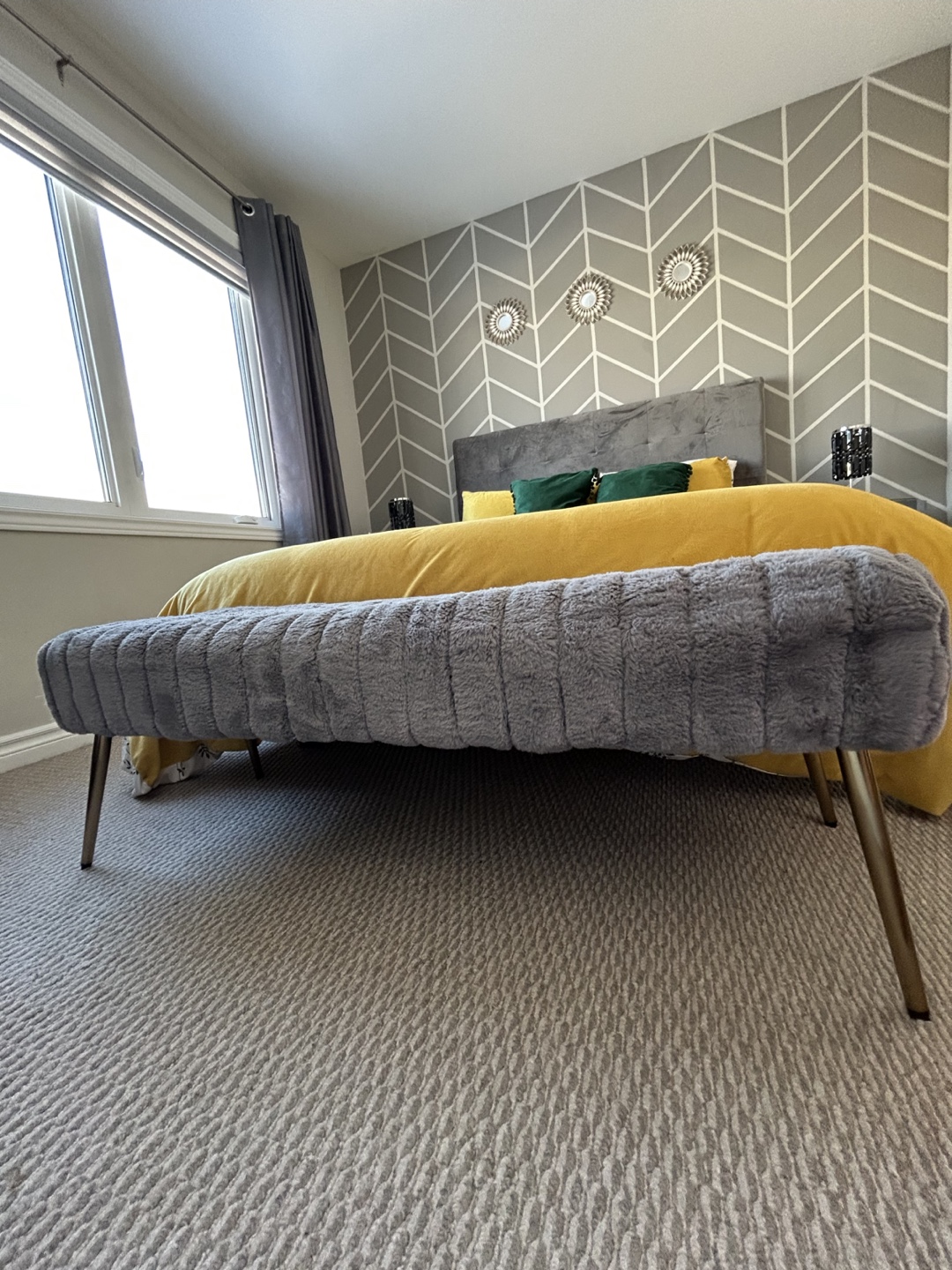 Bench with Gold Legs