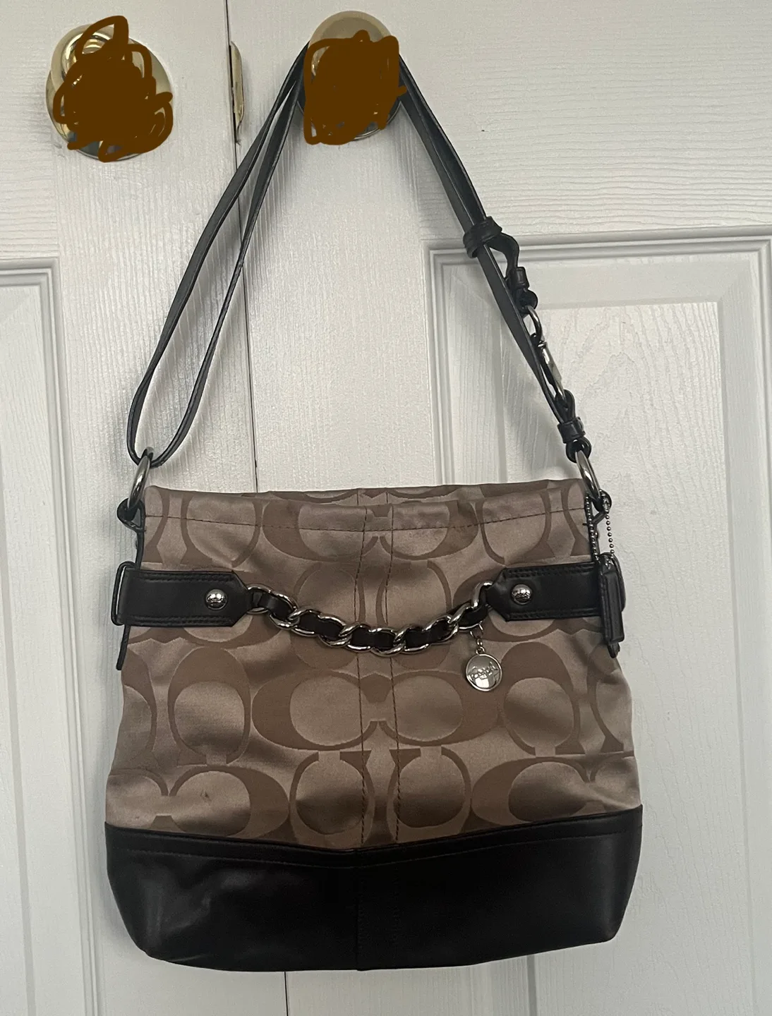 Coach vintage monogram chain shoulder/crossbody bag image indicator(3)