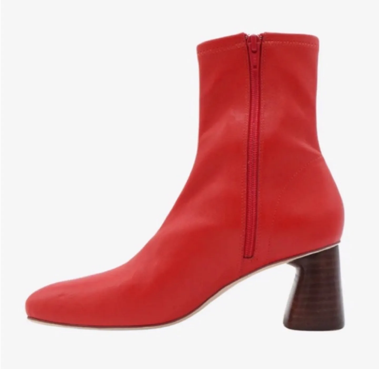 Caverley. Red Leather Ankle Boots image indicator(2)