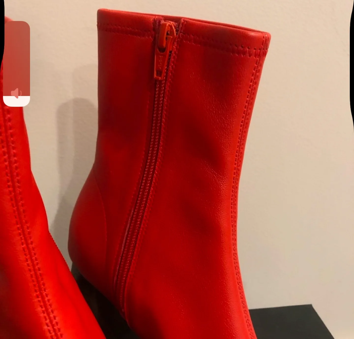 Caverley. Red Leather Ankle Boots image indicator(6)