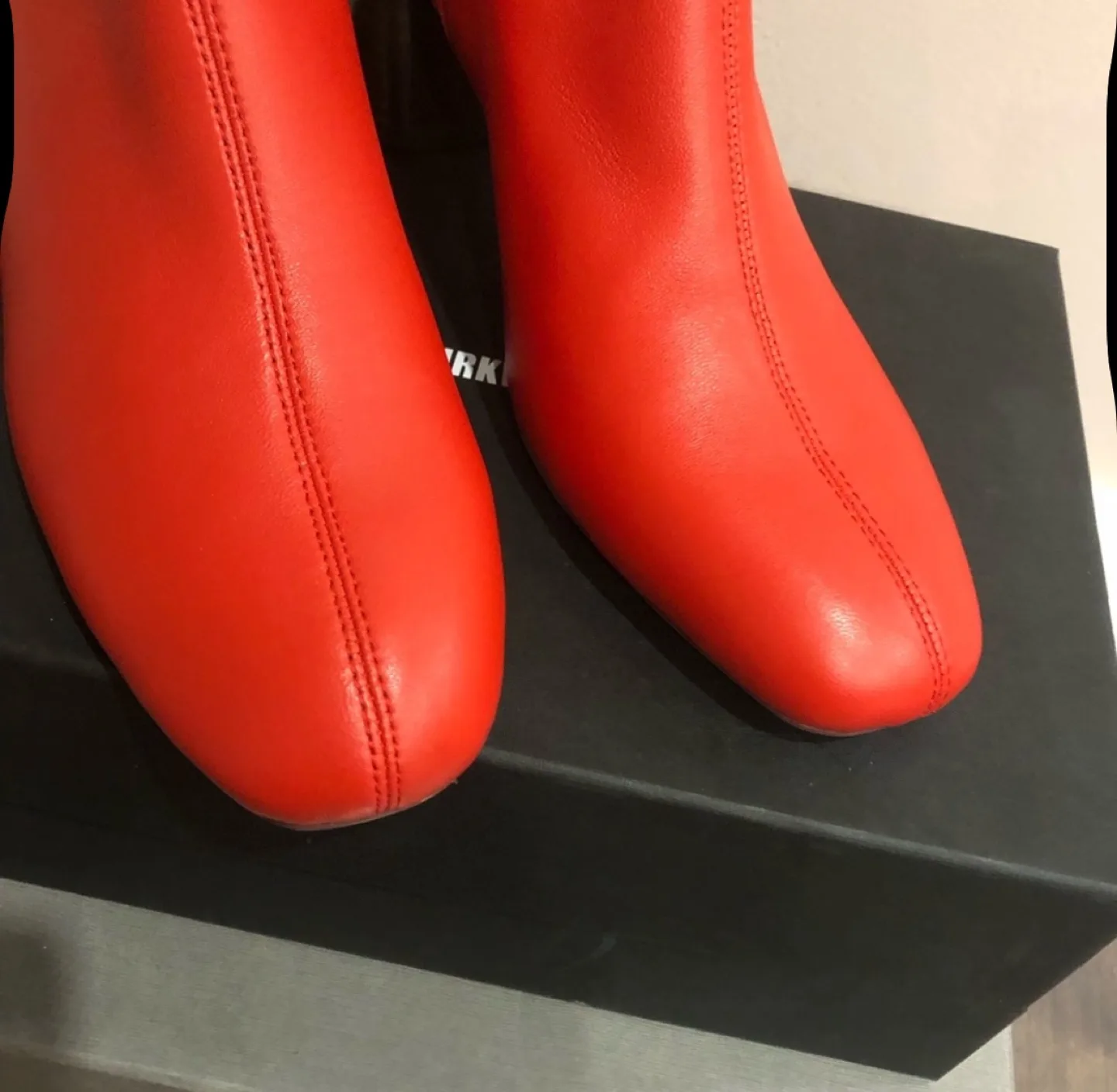 Caverley. Red Leather Ankle Boots image indicator(5)