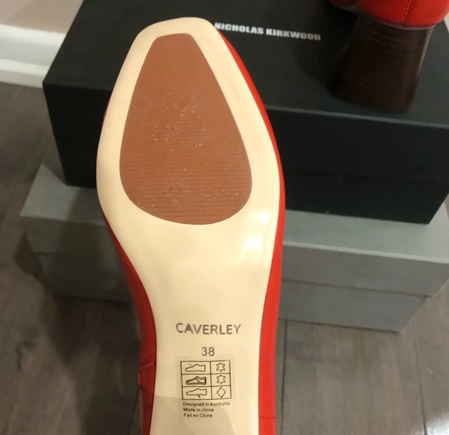 Caverley. Red Leather Ankle Boots image indicator(8)