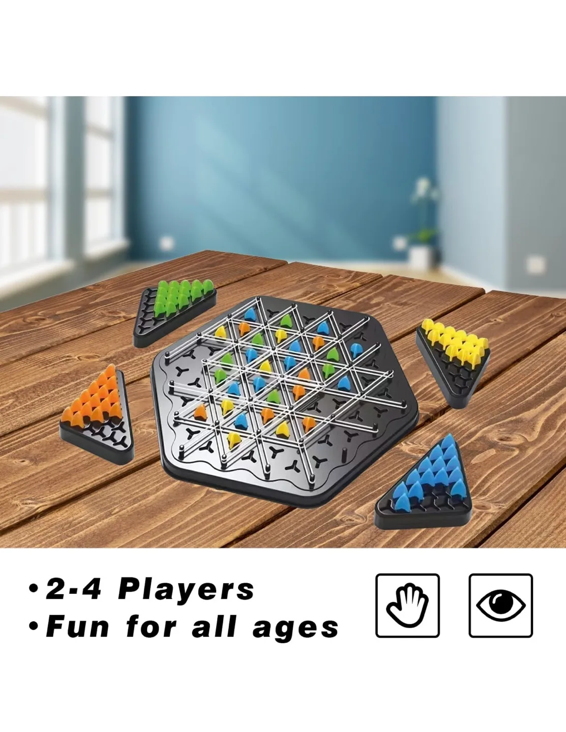Triangle Chess with Connected Lines Strategy Game image indicator(6)