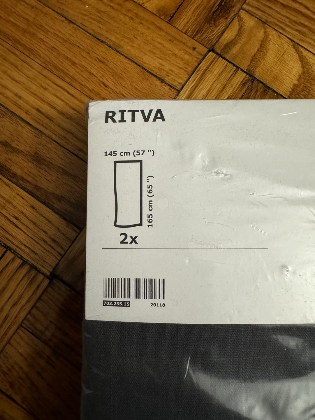 IKEA RITVA Curtains, Grey, 2 Panels - photo 2