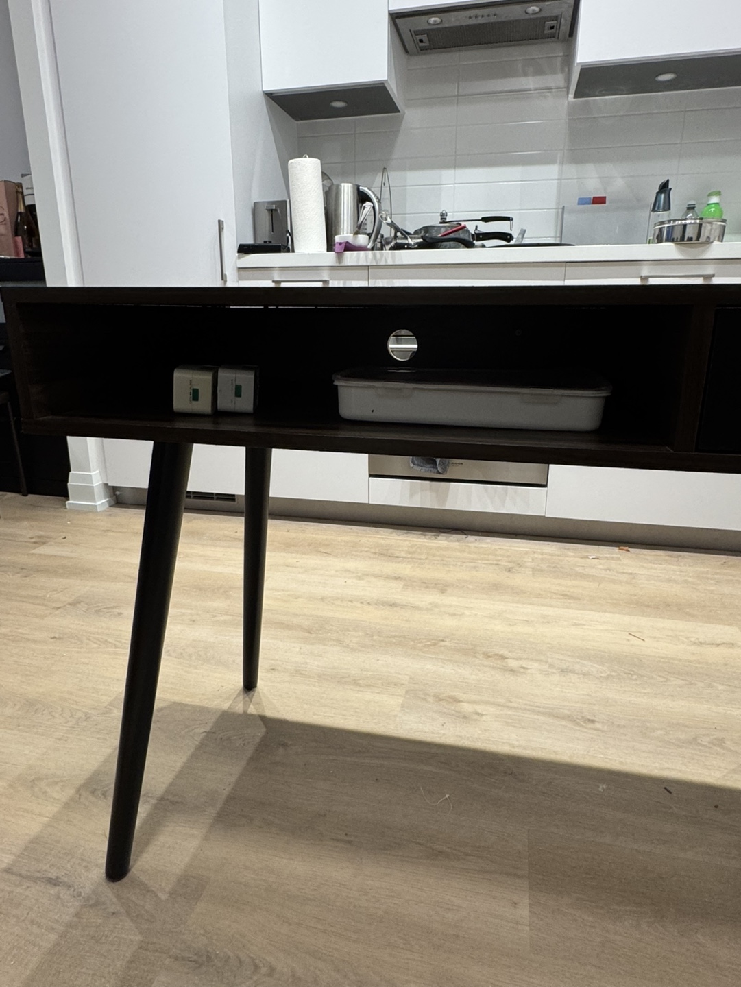 Modern Writing/Office/Console Desk with Drawer and Shelf - photo 4