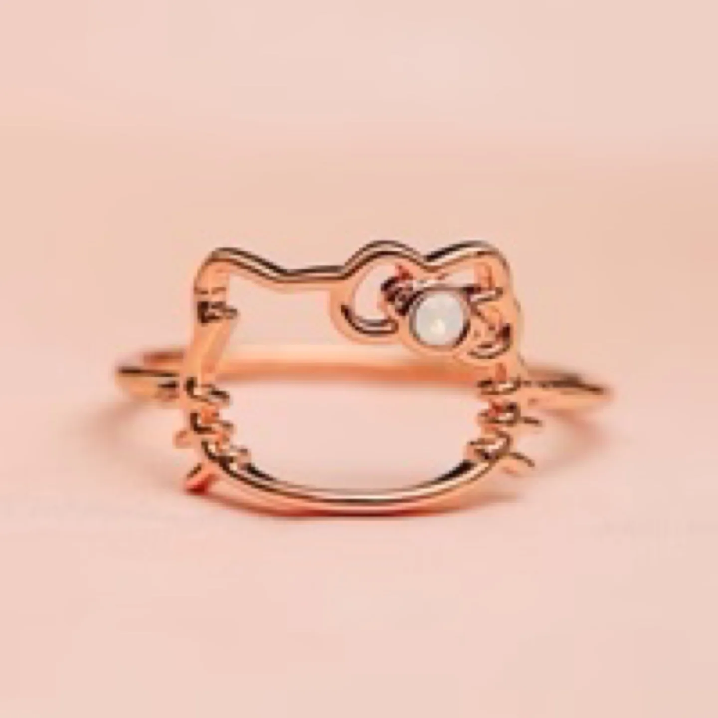 Pura Vida x Hello Kitty size 6 rose gold ring with opal stone image indicator(3)