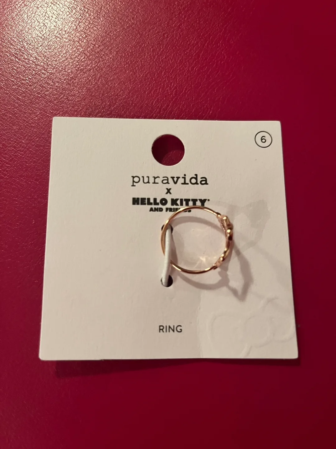 Pura Vida x Hello Kitty size 6 rose gold ring with opal stone image indicator(5)