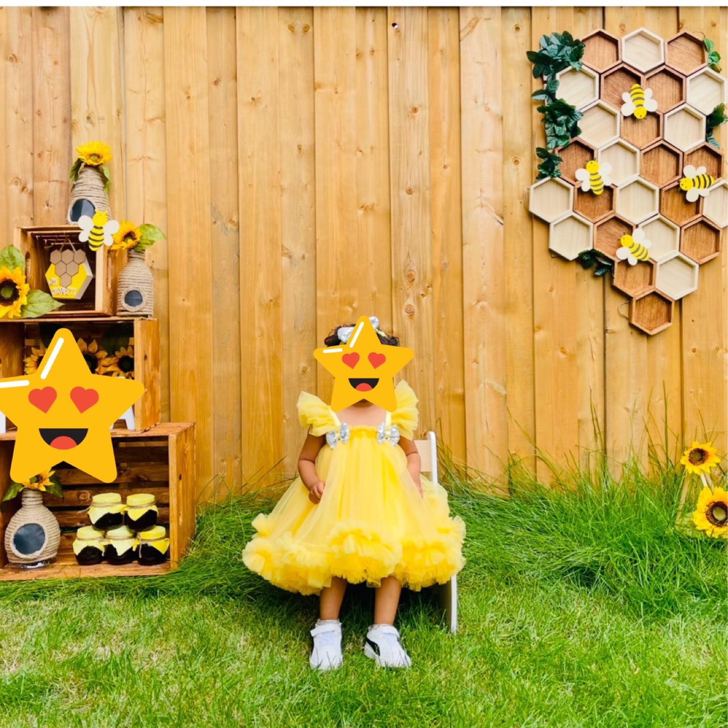 Yellow Tulle Dress with Silver Bow - photo 3
