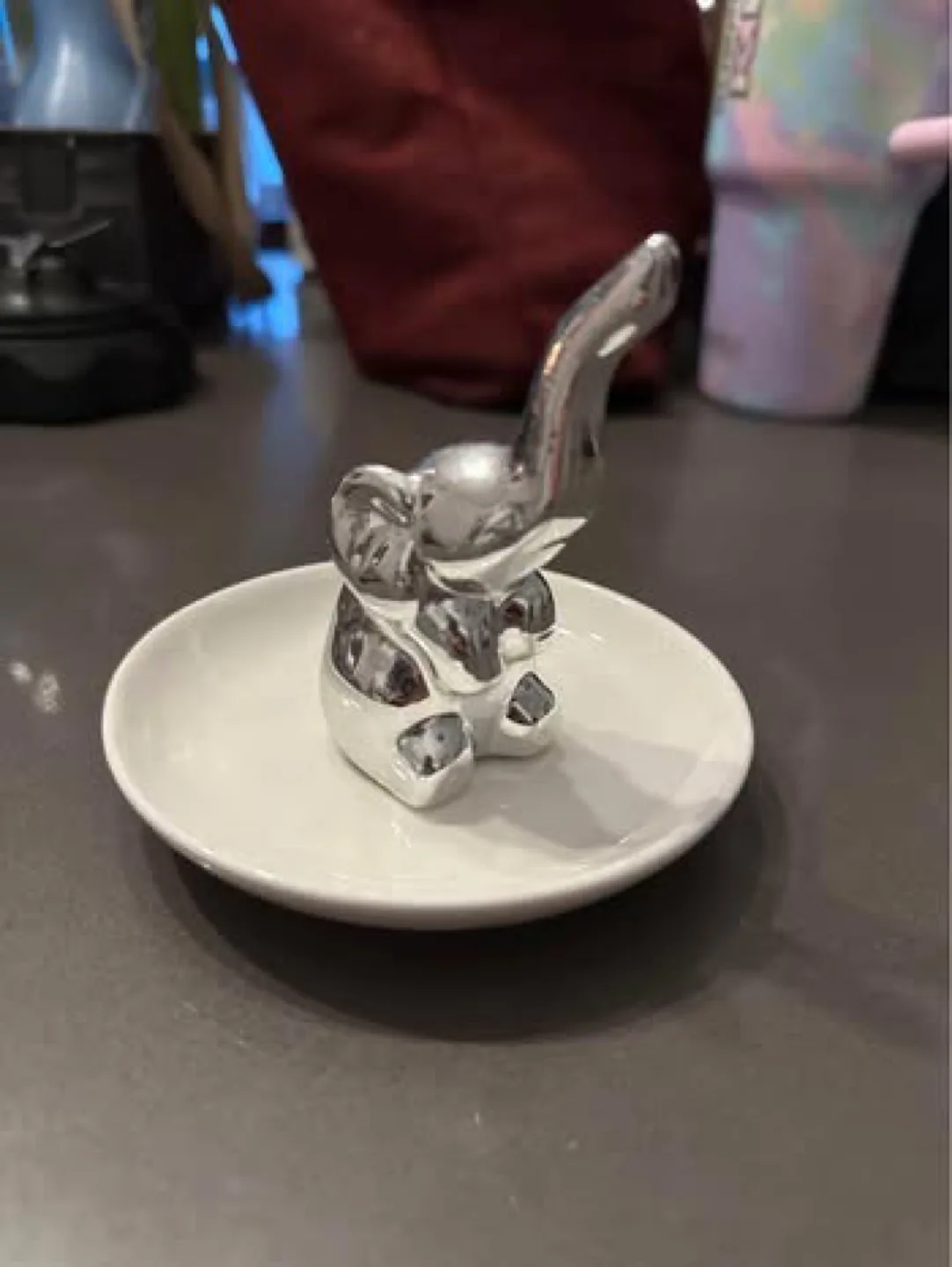 Silver Elephant Ring Dish image indicator(2)