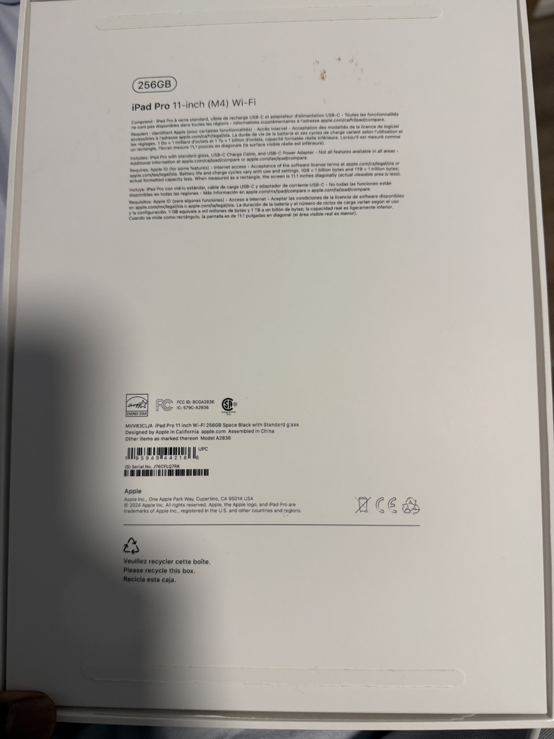 iPad Pro 11-inch (M4) Wi-Fi 256GB - Space Grey