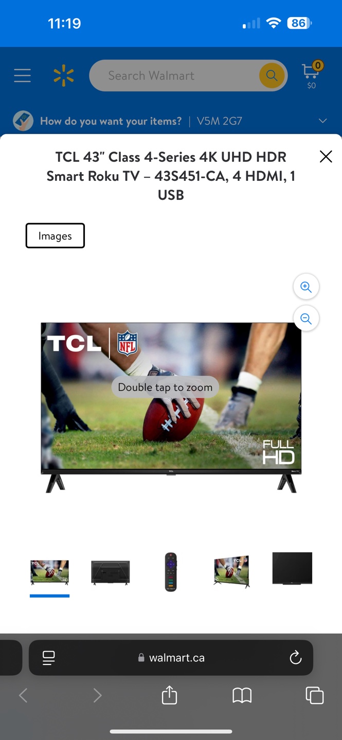 TCL 43" Class 4-Series 4K UHD HDR Smart Roku TV