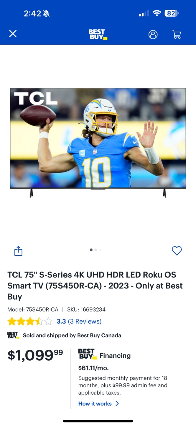 TCL 75-inch 4K HDR Roku TV - photo 4