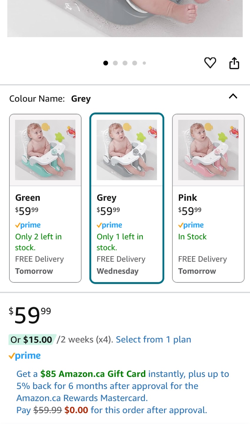 Baby Bath Seat - Grey - photo 2