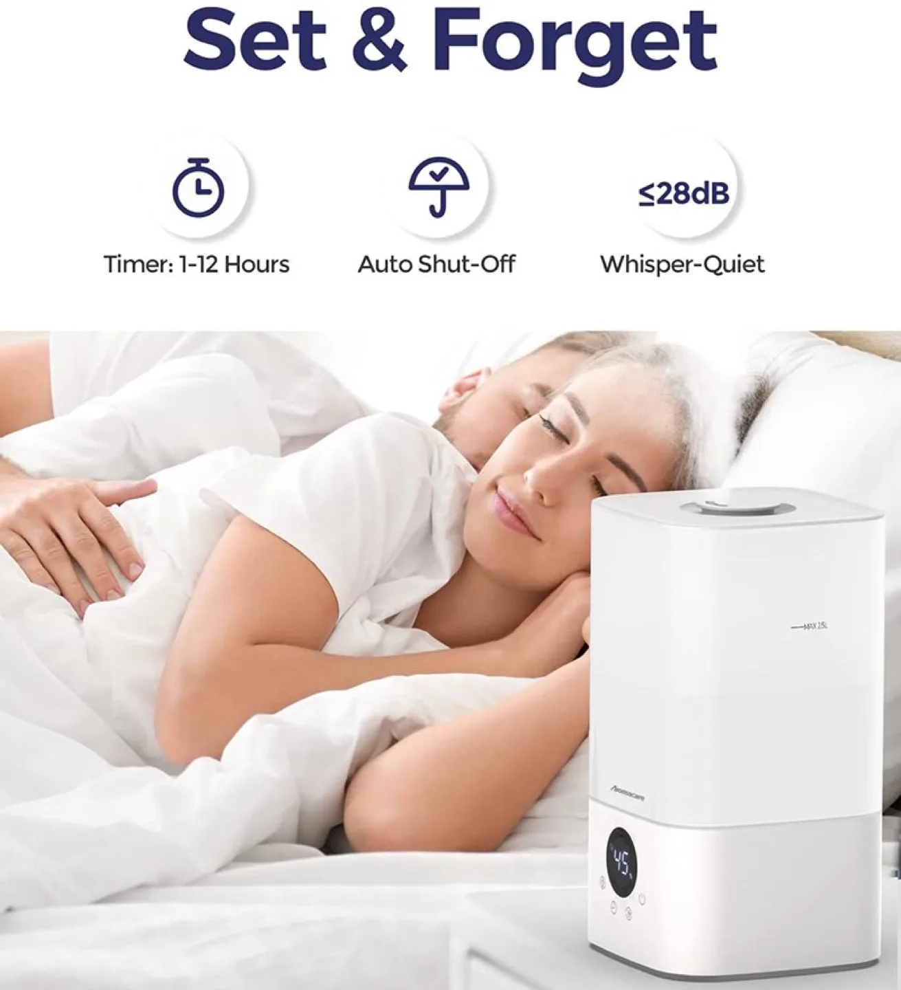 Aromacare 2.5L Cool Mist Air Humidifier image indicator(4)