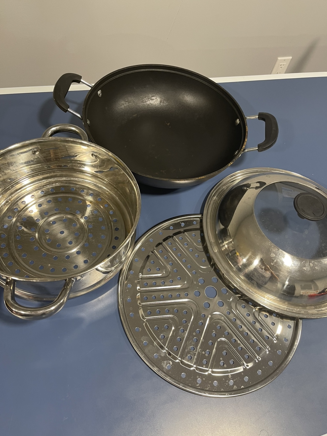 Stainless Steel Steamer Set with Wok - photo 2