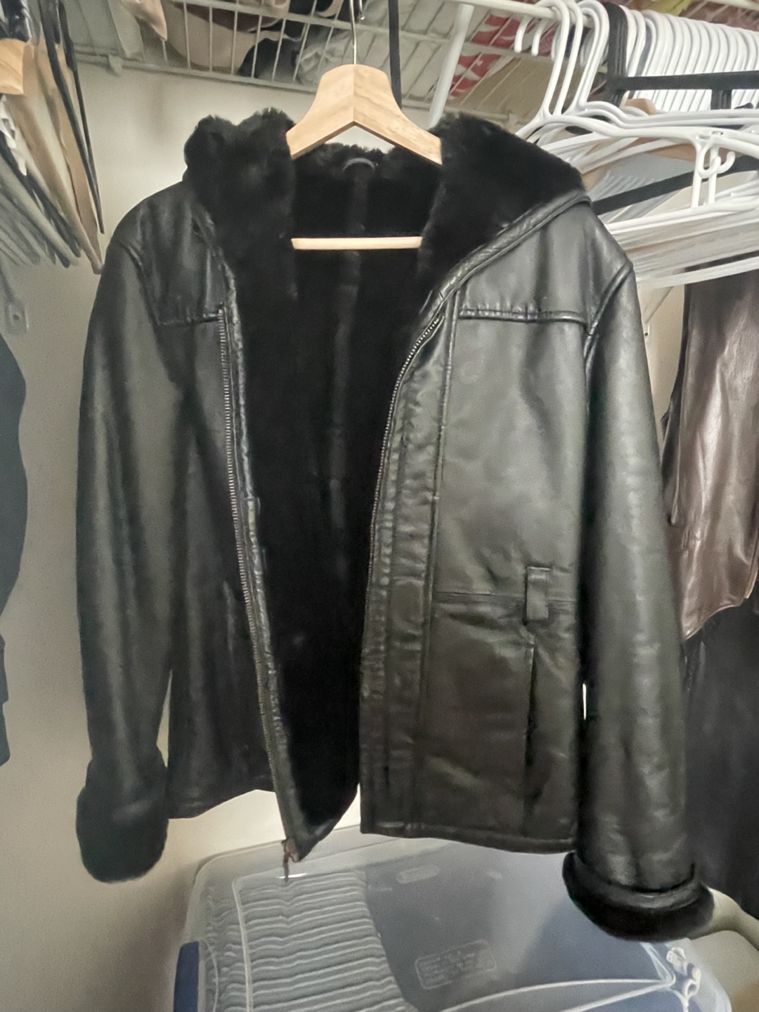 Wilsons Leather Jacket Fur Inside