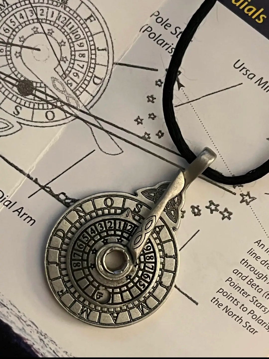 Vintage Sundial Necklace. GIFT for her/him