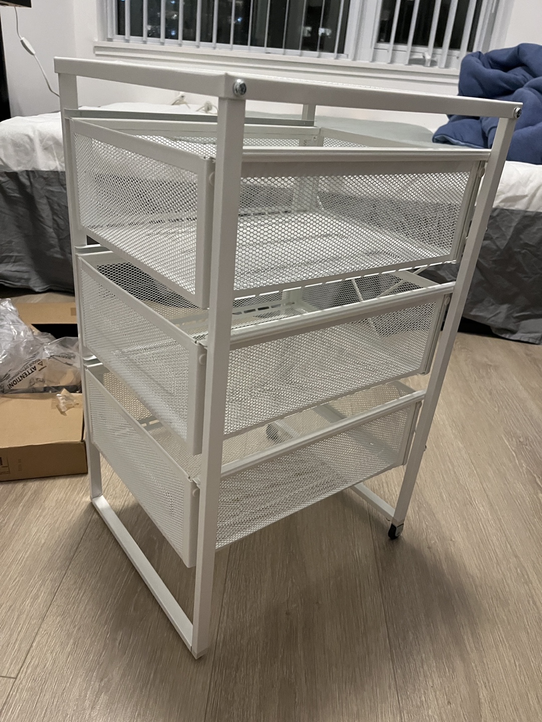 Ikea White 4-Tier Rolling Cart