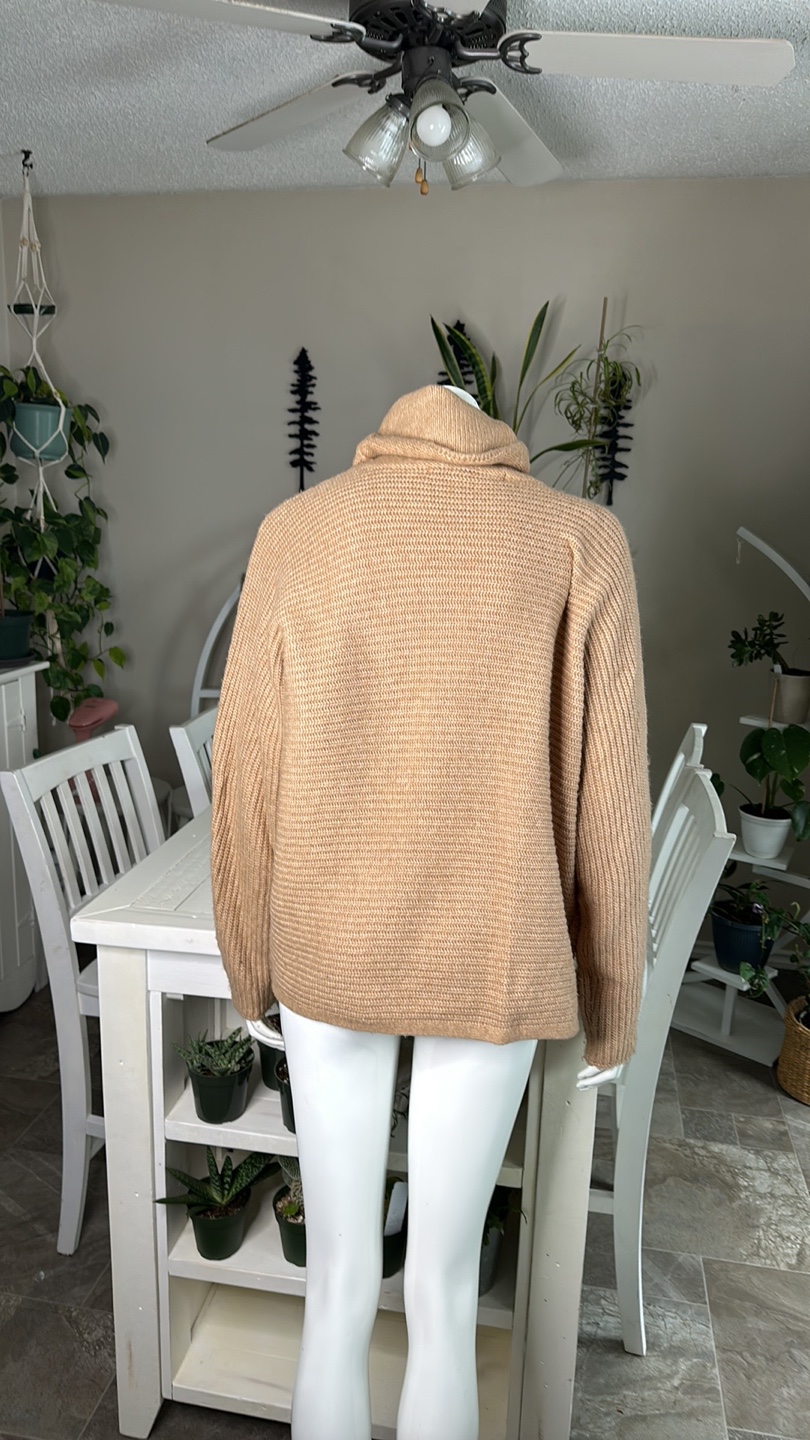Beige Oversized Turtleneck Sweater - photo 5