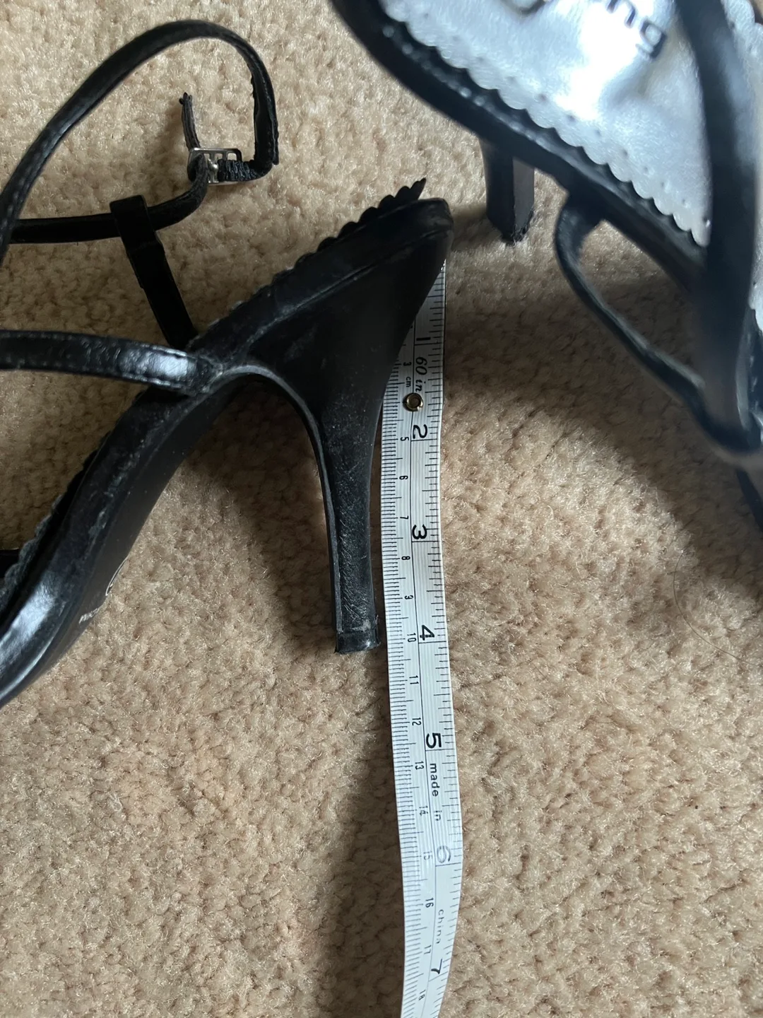 Black Strappy Heels with Rhinestones image indicator(2)