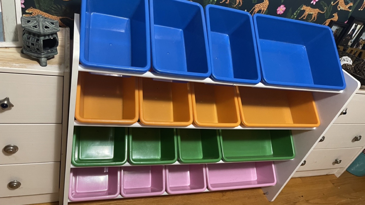 Toy Storage Organizer Shelf with Bins  check more pictures - photo 4