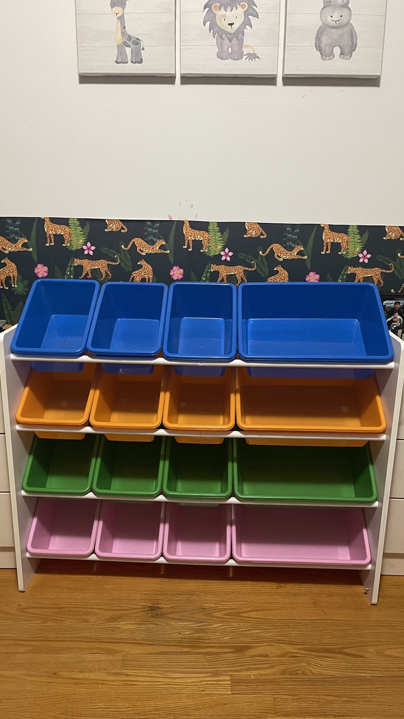 Toy Storage Organizer Shelf with Bins  check more pictures - photo 5