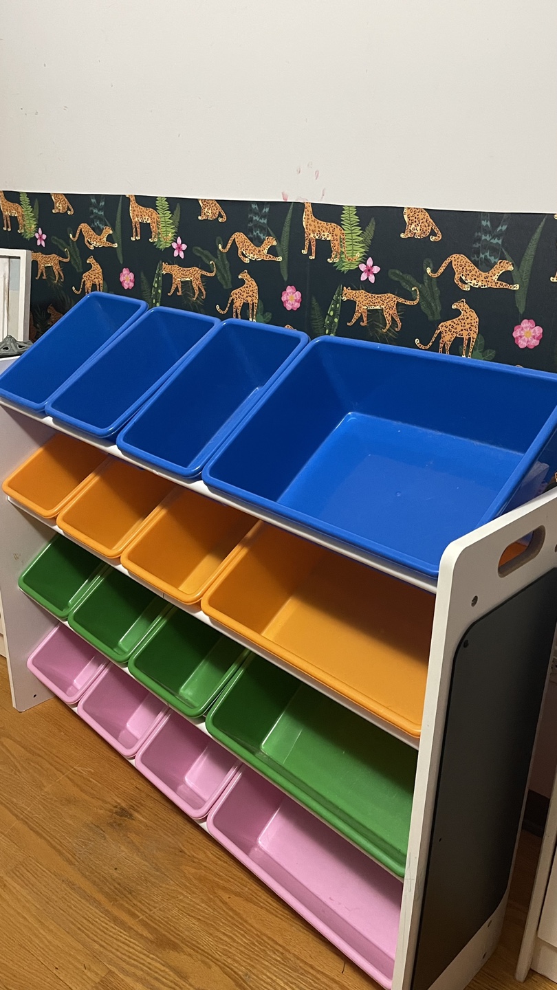 Toy Storage Organizer Shelf with Bins  check more pictures - photo 2