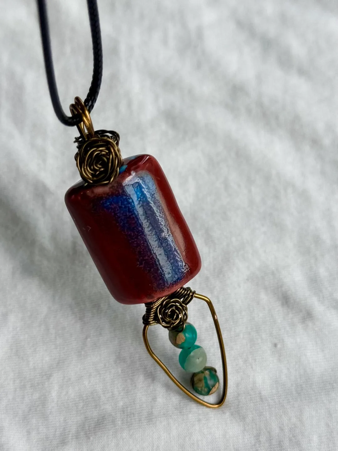 Handmade Wire Wrapped Pendant Necklace image indicator(3)