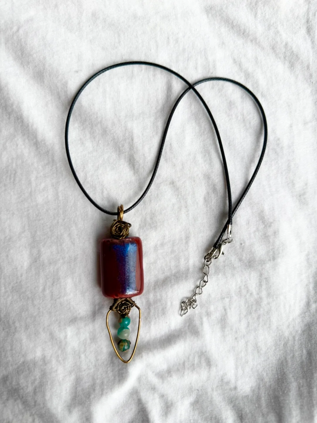Handmade Wire Wrapped Pendant Necklace thumbnail