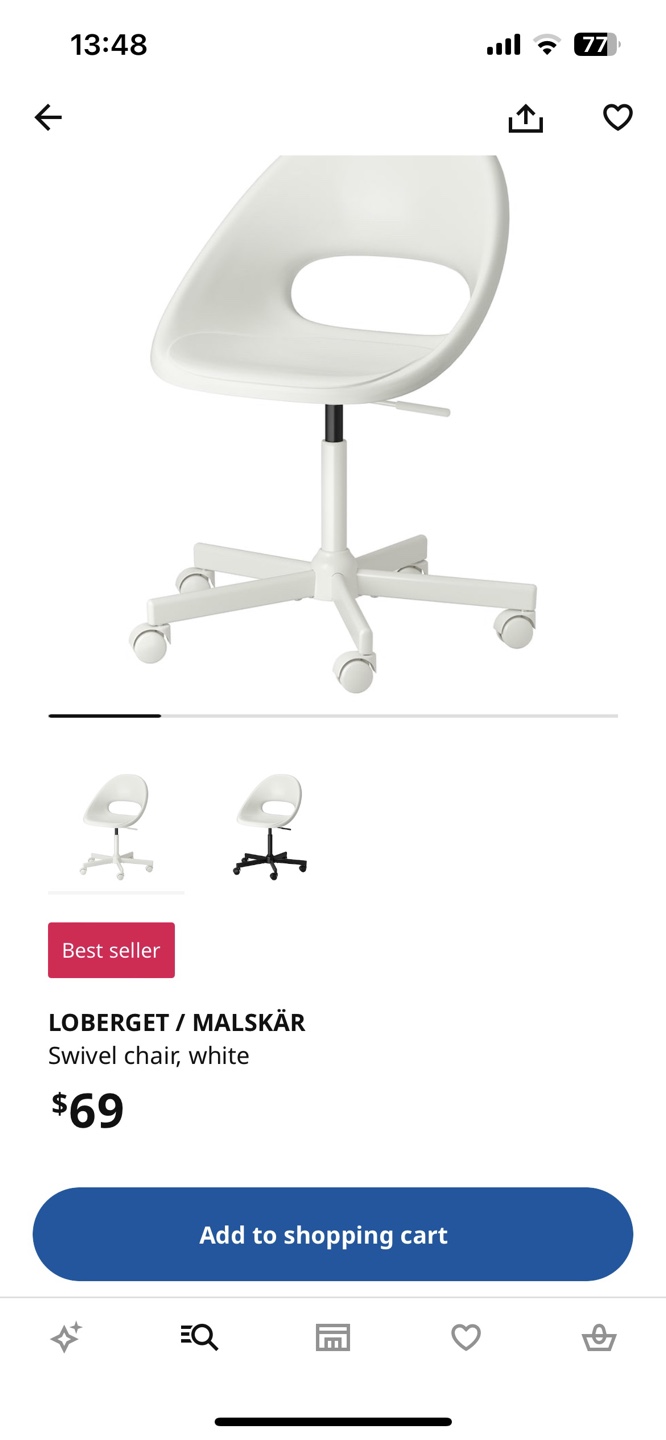 IKEA Swivel Chair - LOBERGET / MÅLSKÄR - photo 2