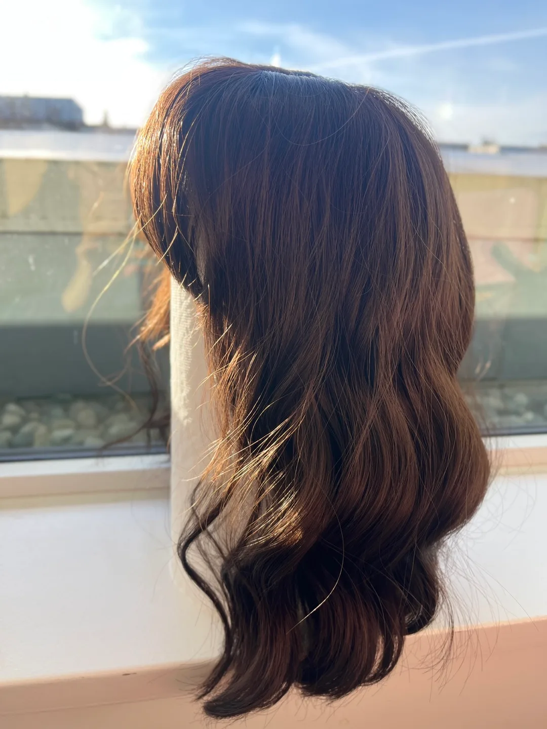 Brown Wavy Wig with Bangs image indicator(2)