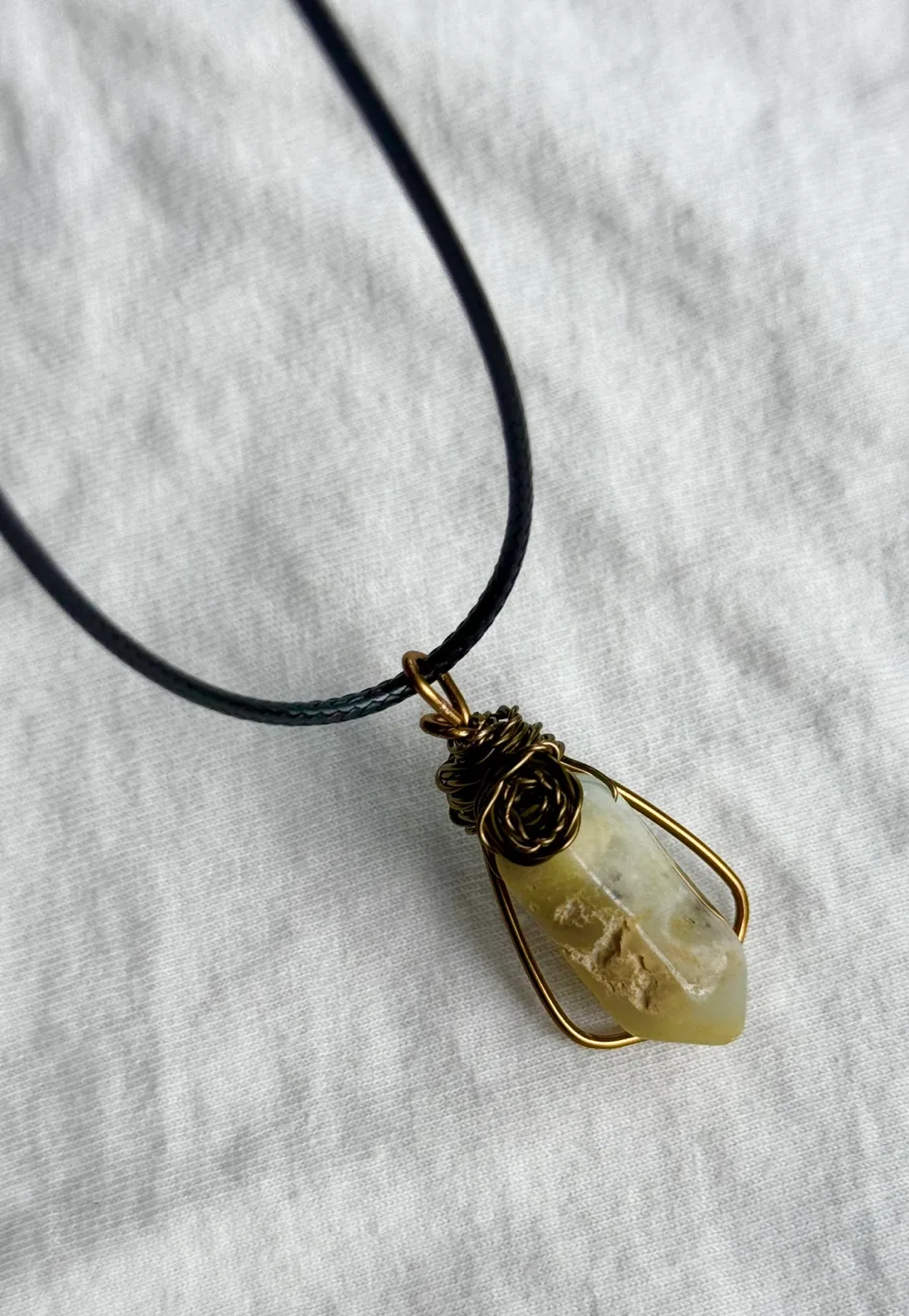 Wire Wrapped Stone Necklace thumbnail