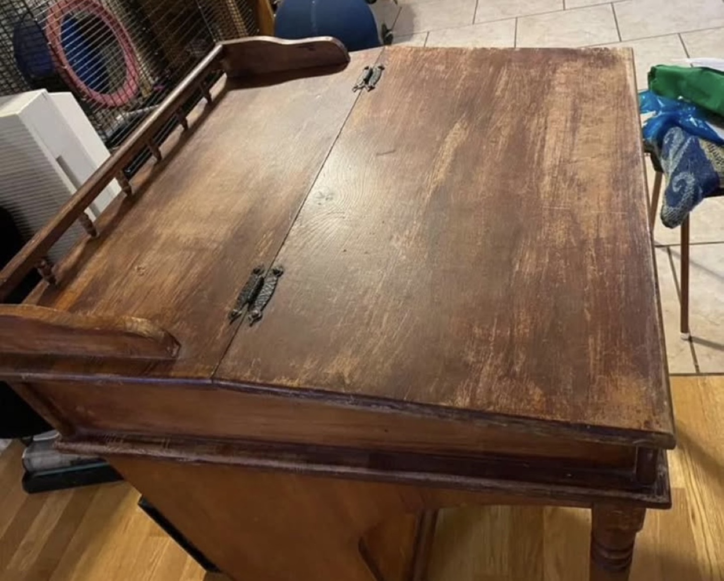 Antique Wooden Desk - photo 4