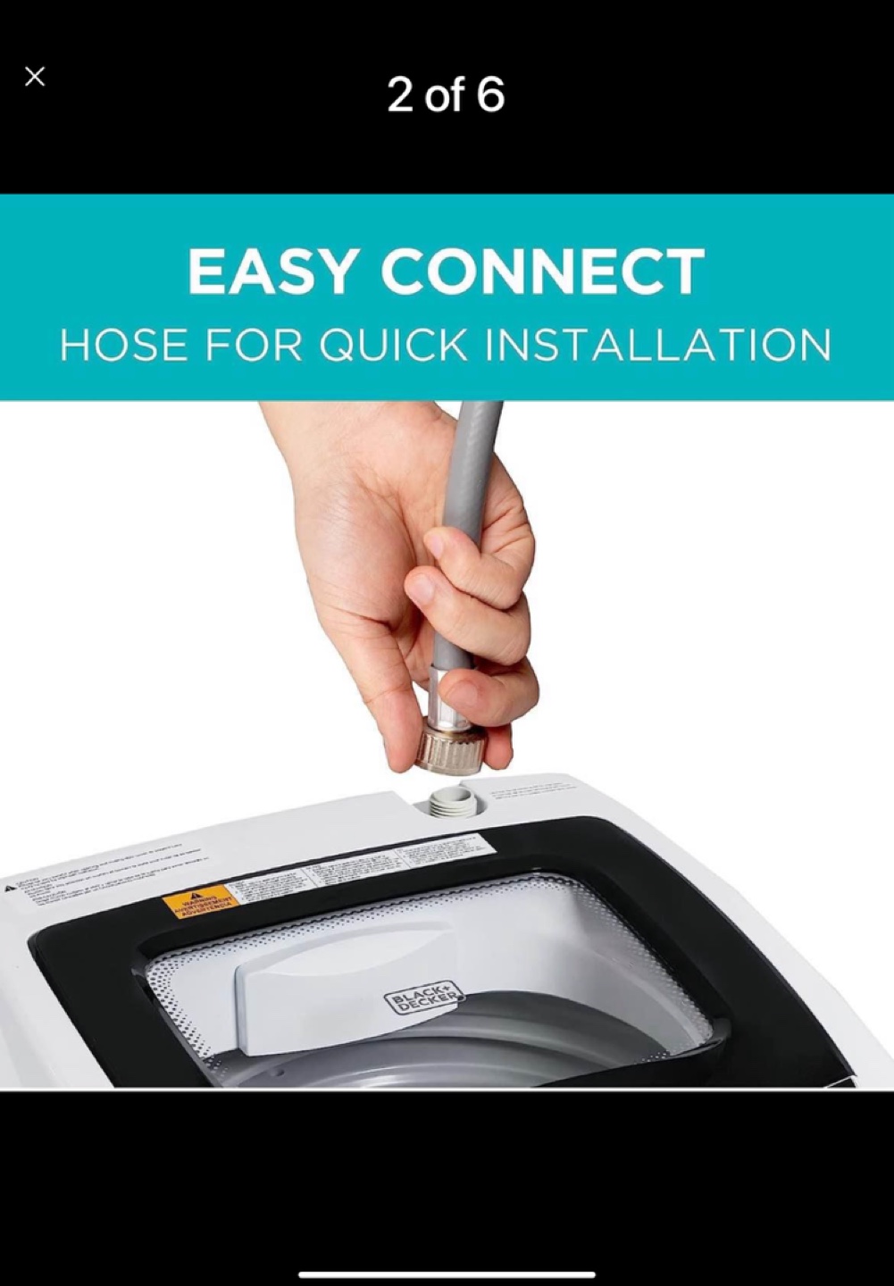 Black + Decker Portable Compact Top Load Washing Machine - photo 5