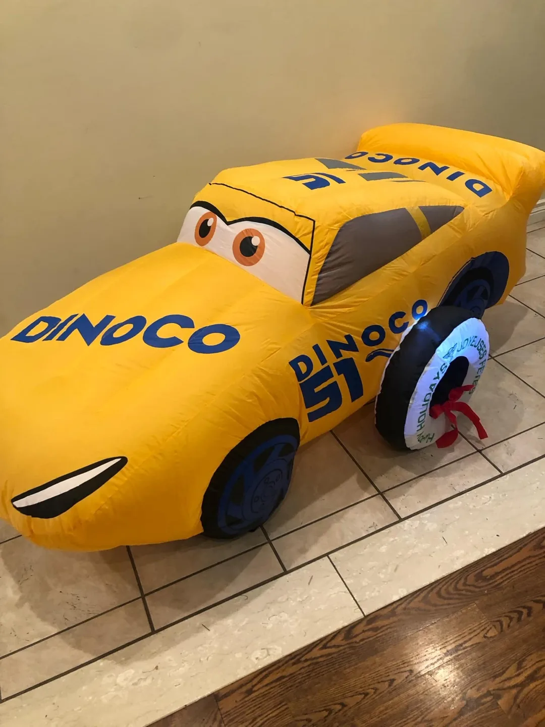 Inflatable Lightning McQueen Dinoco 6 ft length image indicator(2)