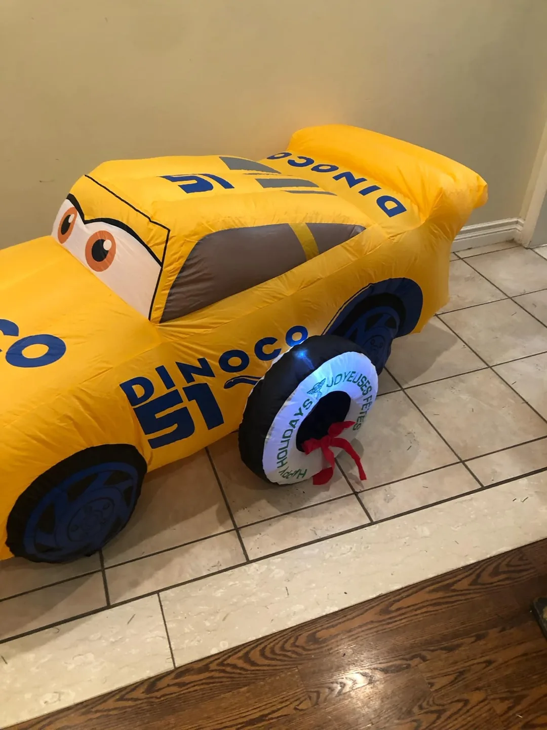 Inflatable Lightning McQueen Dinoco 6 ft length image indicator(3)