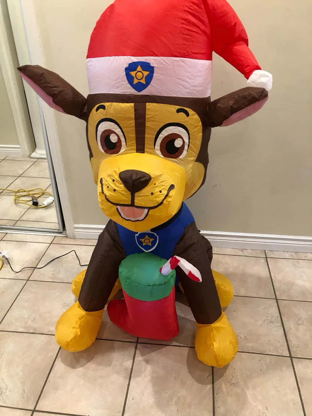 Inflatable Christmas Paw Patrol Chase 4.5 ft image indicator(2)