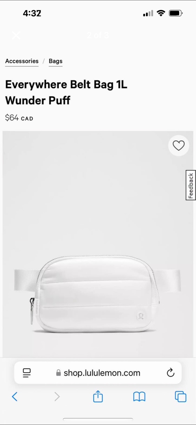 Lululemon Everywhere Belt Bag 1L Wunder Puff - photo 2