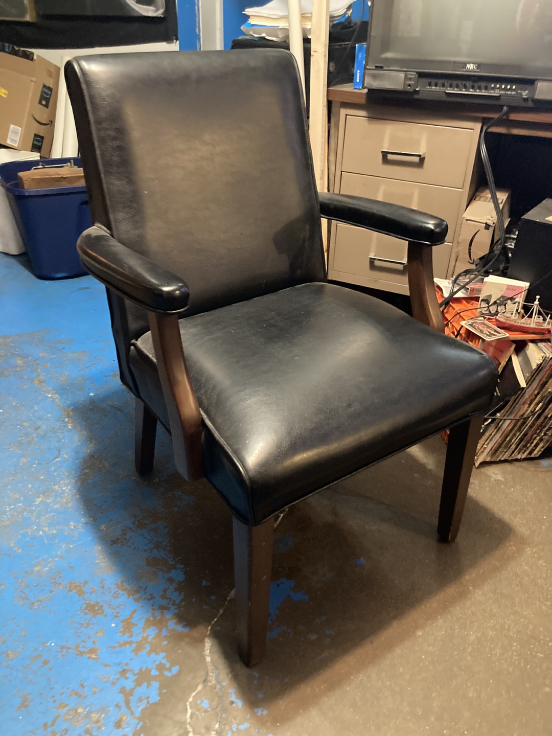 Black armchair